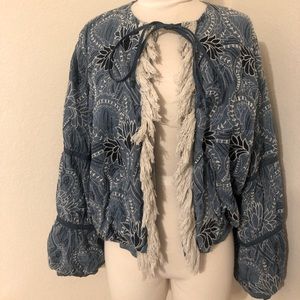 Zara embroidered shrug